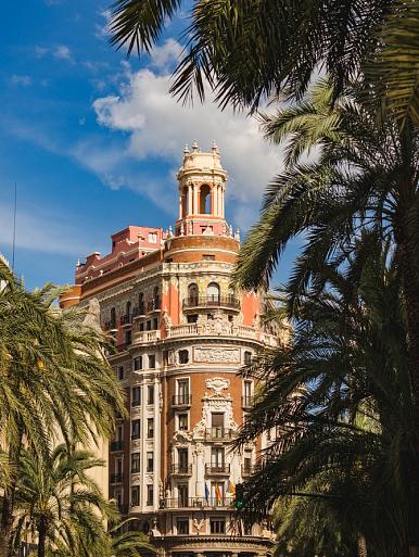 Stadsgezicht van de stad Valencia, Spanje