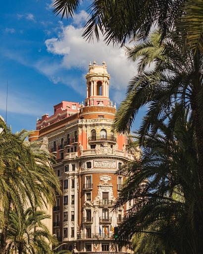 Stadsgezicht van de stad Valencia, Spanje