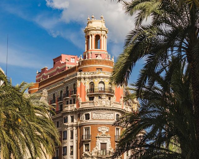 Stadsgezicht van de stad Valencia, Spanje