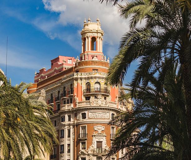 Stadsgezicht van de stad Valencia, Spanje