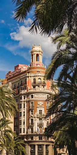 Stadsgezicht van de stad Valencia, Spanje