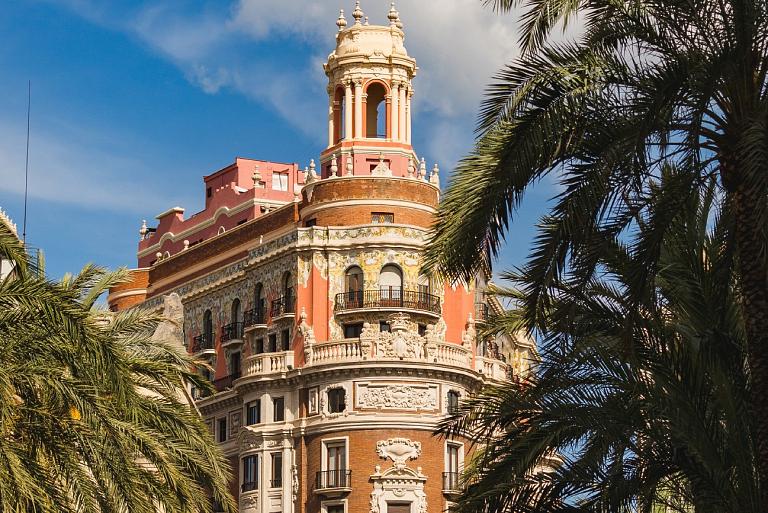 Stadsgezicht van de stad Valencia, Spanje