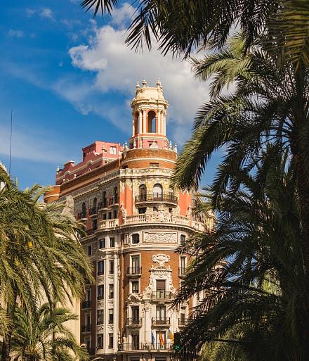 Stadsgezicht van de stad Valencia, Spanje