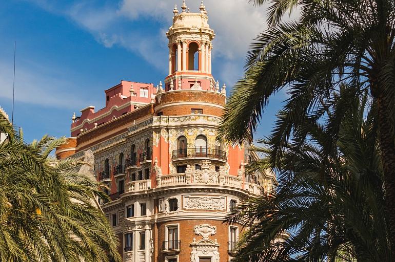 Stadsgezicht van de stad Valencia, Spanje