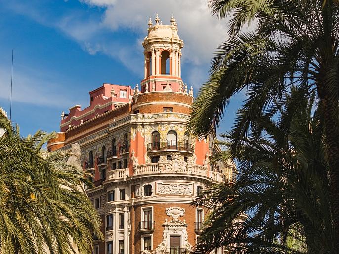 Stadsgezicht van de stad Valencia, Spanje