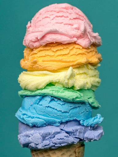 Regenboogijs