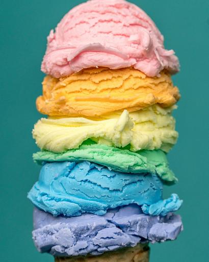 Regenboogijs