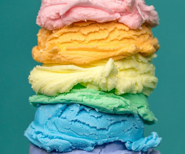 Regenboogijs