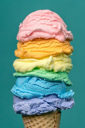 Regenboogijs