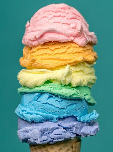 Regenboogijs