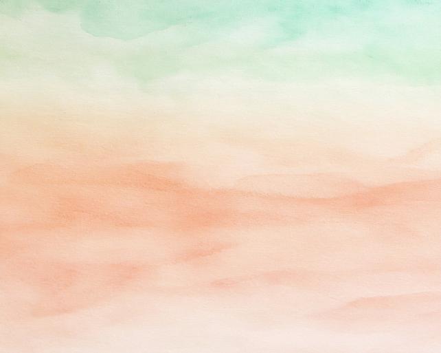 Groen oranje aquarel achtergrond