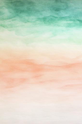 Groen oranje aquarel achtergrond