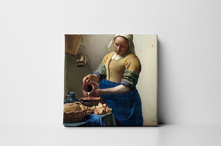 het melkmeisje mock up canvas zonder lijst vierkant