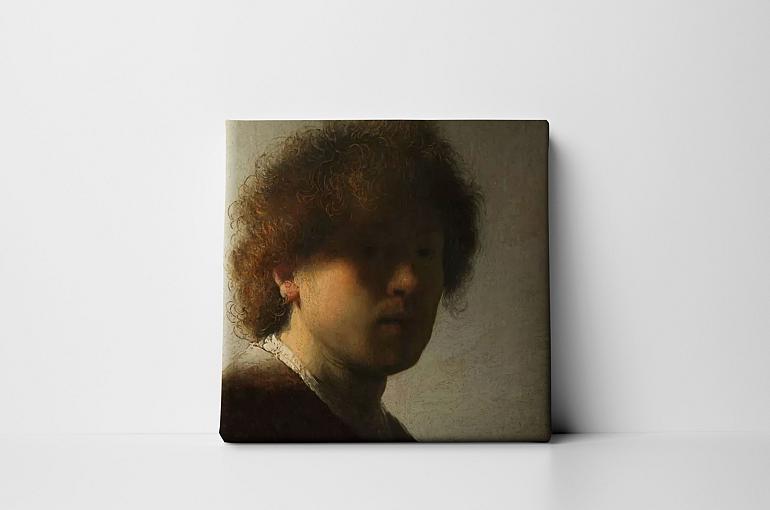 zelfportrtet rembrand mock up canvas zonder lijst vierkant