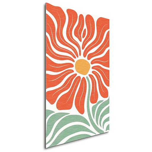 abstracte bloemenposter 17 mock up aluminium staand