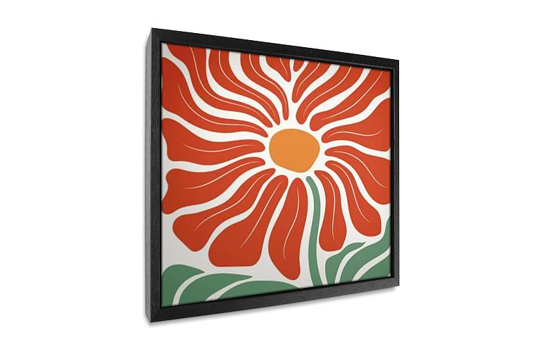 abstracte bloemenposter 17 mock up canvas vierkant