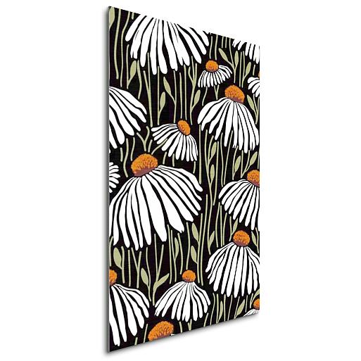 handgetekend patroon met bloemen mock up aluminium staand