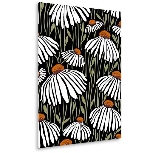 handgetekend patroon met bloemen mock up plexiglas staand