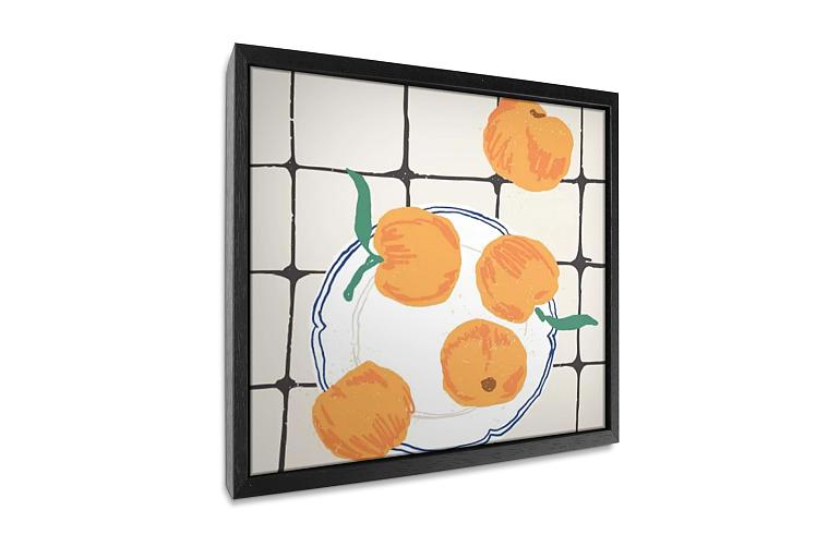 mandarijnen op bord mock up canvas vierkant