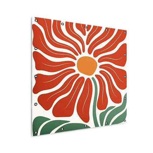 abstracte bloemenposter 17 mock up tuinposter vierkant