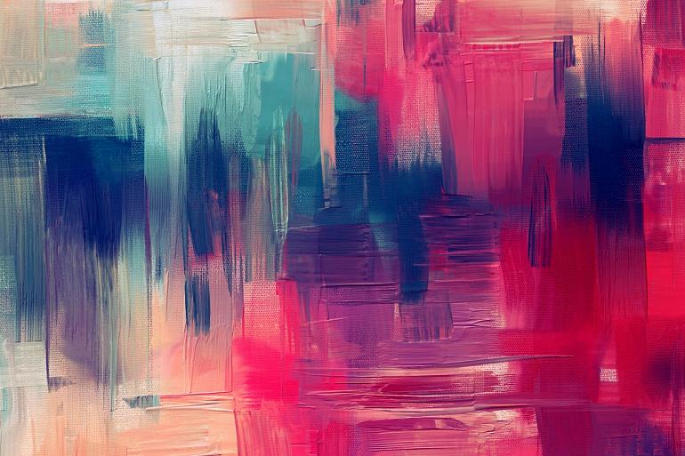 Abstract brush magenta