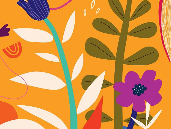 Bloemencompositie oranje #28