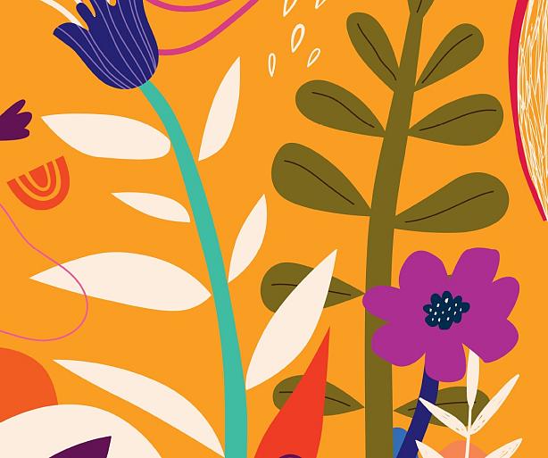 Bloemencompositie oranje #28