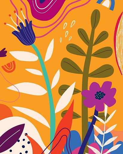 Bloemencompositie oranje #28