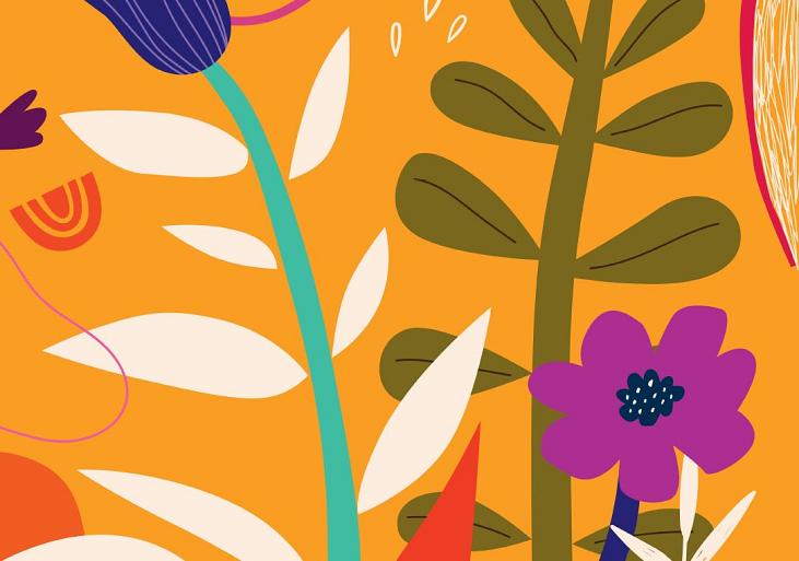 Bloemencompositie oranje #28