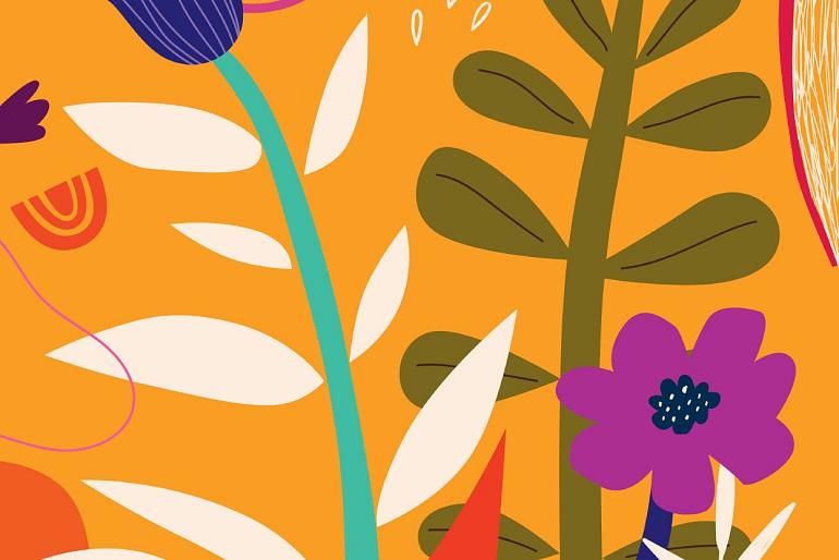 Bloemencompositie oranje #28