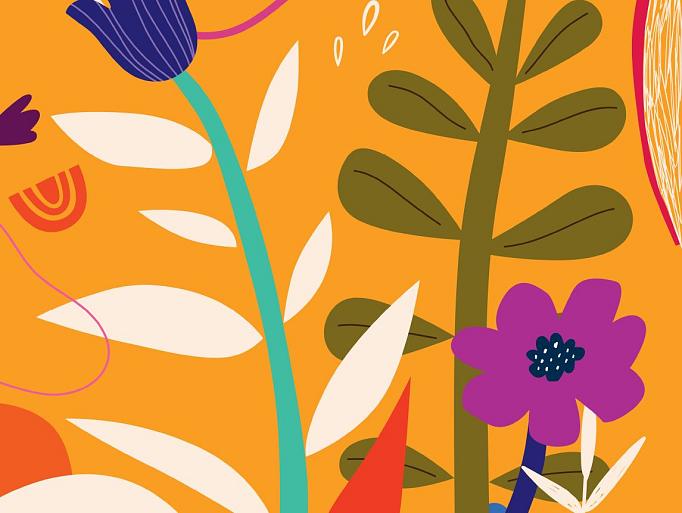 Bloemencompositie oranje #28