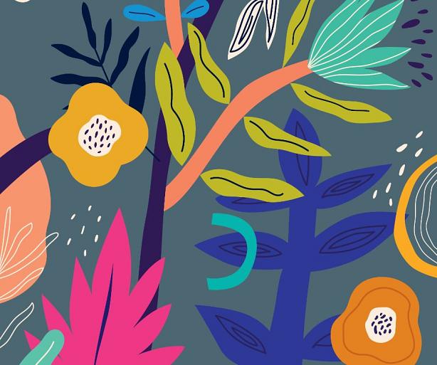 Bloemencompositie blauw #23