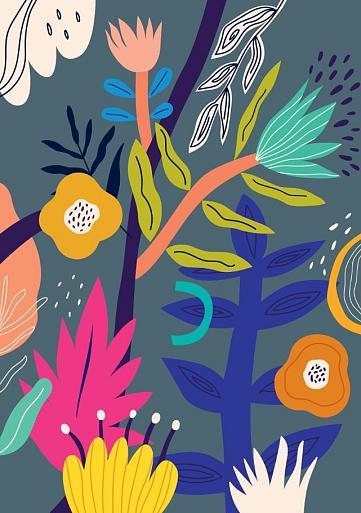Bloemencompositie blauw #23