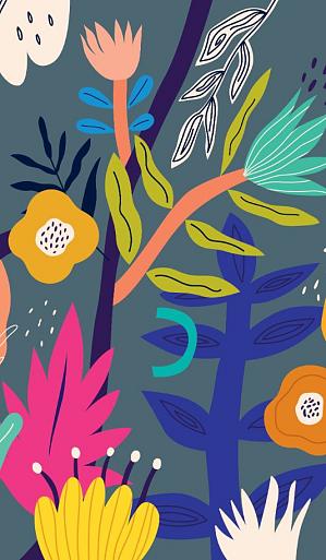 Bloemencompositie blauw #23