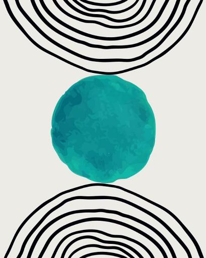 Minimalistische cirkel blauw #7