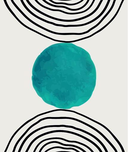 Minimalistische cirkel blauw #7