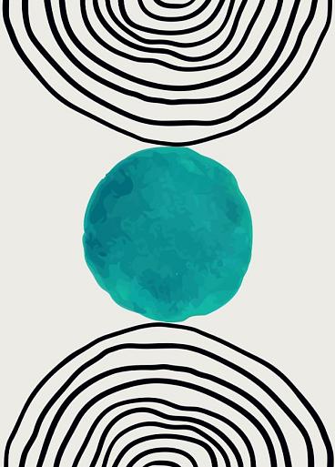 Minimalistische cirkel blauw #7