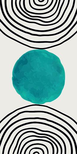 Minimalistische cirkel blauw #7