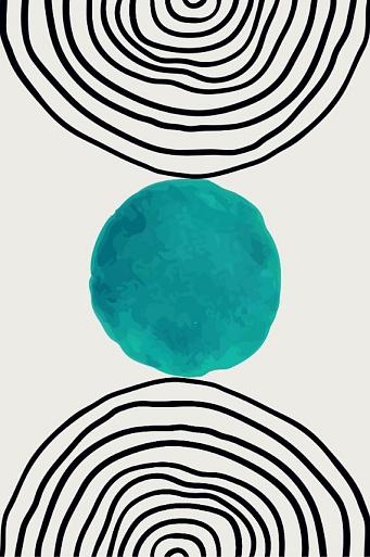 Minimalistische cirkel blauw #7
