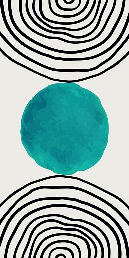 Minimalistische cirkel blauw #7