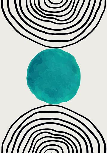 Minimalistische cirkel blauw #7