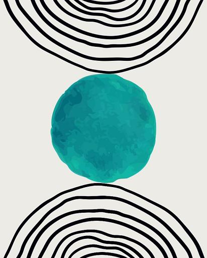 Minimalistische cirkel blauw #7