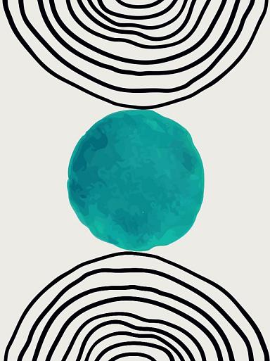 Minimalistische cirkel blauw #7