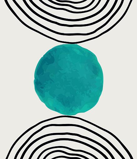 Minimalistische cirkel blauw #7