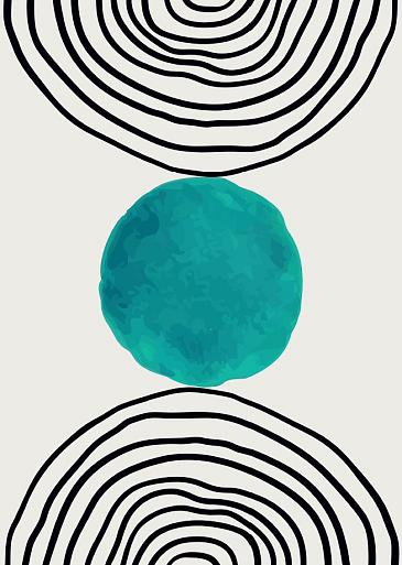 Minimalistische cirkel blauw #7
