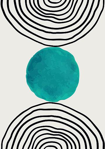 Minimalistische cirkel blauw #7