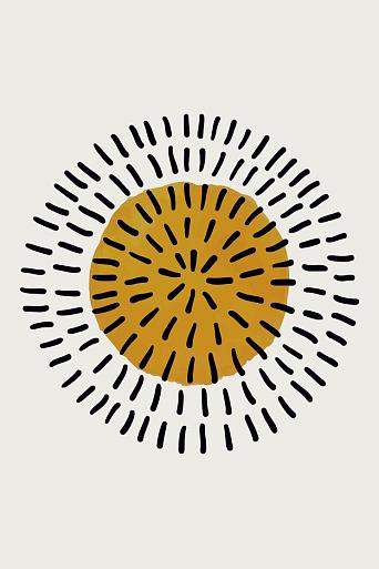 Minimalistische cirkel geel #8