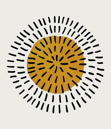 Minimalistische cirkel geel #8
