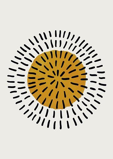 Minimalistische cirkel geel #8