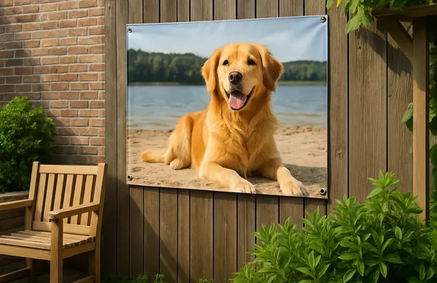 Hoe maak ik een tuinposter met mijn eigen foto?